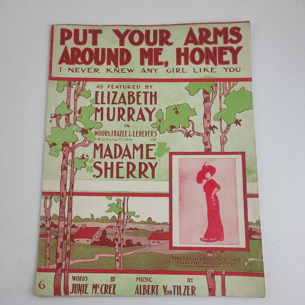 Put Your Arms Around Me Honey Alta Virginia Houston 1910  Sheet Music #SM3